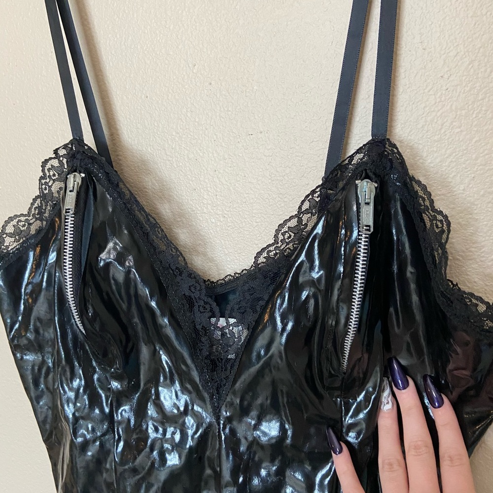 Fredrick’s Vinyl Bodysuit Lingerie